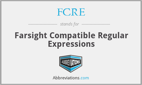 FCRE - Farsight Compatible Regular Expressions
