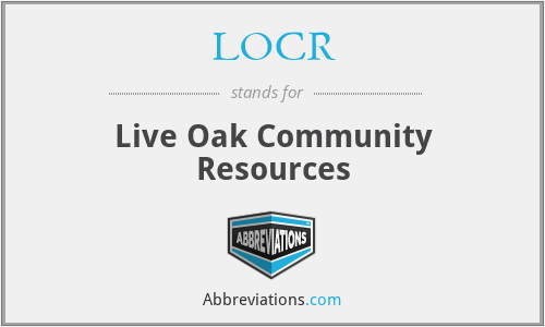 LOCR - Live Oak Community Resources