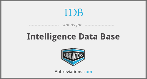 IDB - Intelligence Data Base