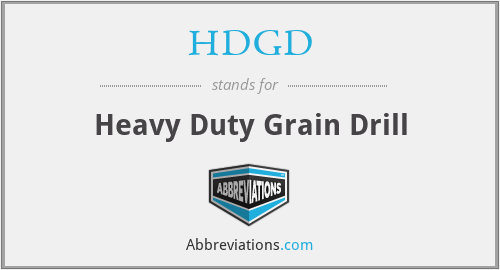 HDGD - Heavy Duty Grain Drill