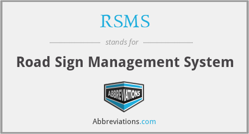 RSMS - Road Sign Management System