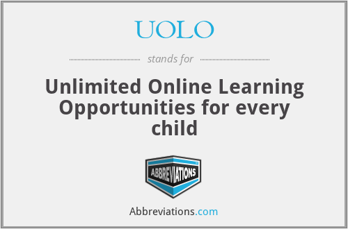 UOLO - Unlimited Online Learning Opportunities for every child