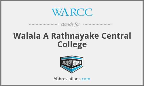 WARCC - Walala A Rathnayake Central College