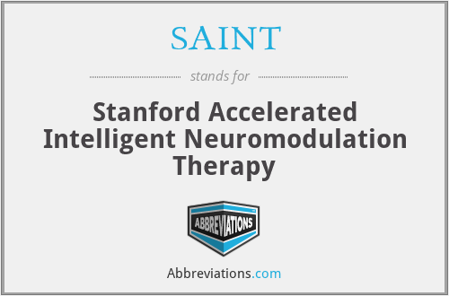 SAINT - Stanford Accelerated Intelligent Neuromodulation Therapy