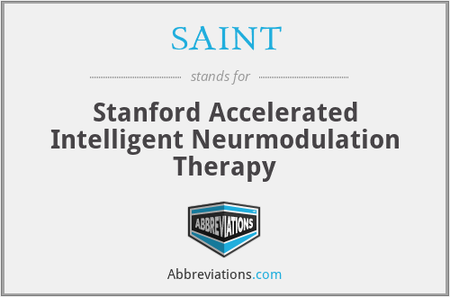 SAINT - Stanford Accelerated Intelligent Neurmodulation Therapy