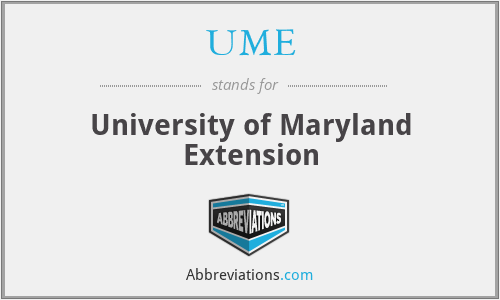 UME - University of Maryland Extension