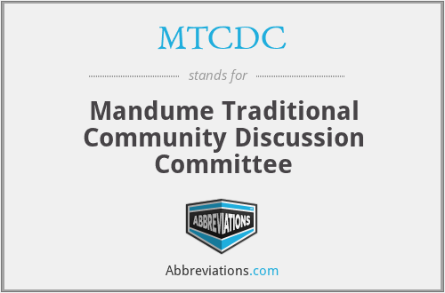MTCDC - Mandume Traditional Community Discussion Committee