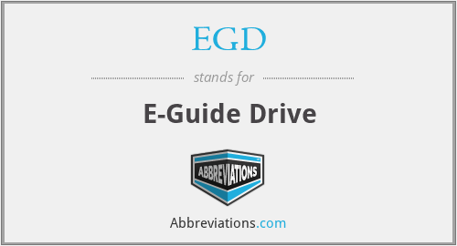 EGD - E-Guide Drive