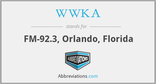 WWKA - FM-92.3, Orlando, Florida