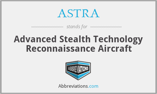 ASTRA - Advanced Stealth Technology Reconnaissance Aircraft