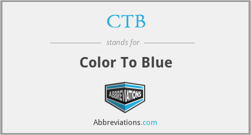 CTB - Color To Blue