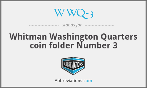 WWQ-3 - Whitman Washington Quarters coin folder Number 3