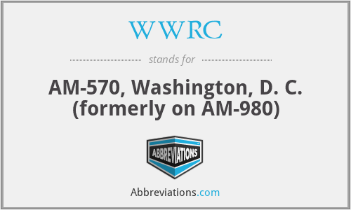 WWRC - AM-570, Washington, D. C. (formerly on AM-980)