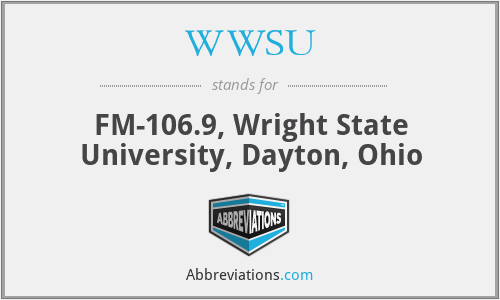 WWSU - FM-106.9, Wright State University, Dayton, Ohio