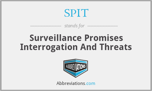 SPIT - Surveillance Promises Interrogation And Threats