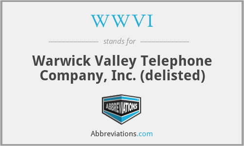 WWVI - Warwick Valley Telephone Company, Inc. (delisted)
