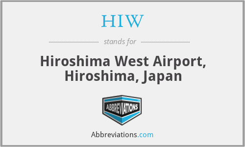 HIW - Hiroshima West Airport, Hiroshima, Japan