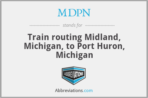 MDPN - Train routing Midland, Michigan, to Port Huron, Michigan
