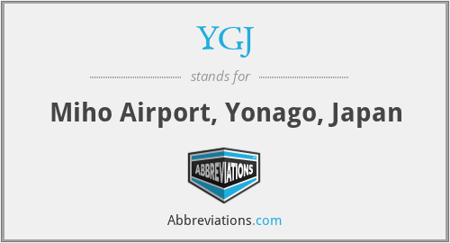 YGJ - Miho Airport, Yonago, Japan