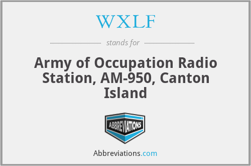 WXLF - Army of Occupation Radio Station, AM-950, Canton Island