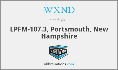 WXND - LPFM-107.3, Portsmouth, New Hampshire