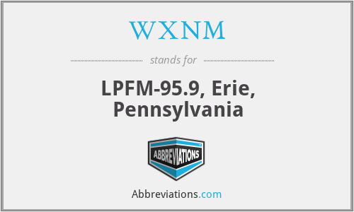 WXNM - LPFM-95.9, Erie, Pennsylvania