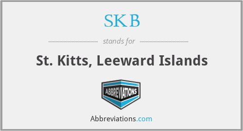 SKB - St. Kitts, Leeward Islands
