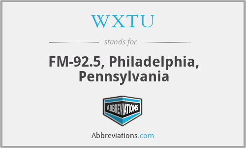 WXTU - FM-92.5, Philadelphia, Pennsylvania
