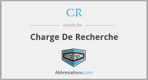 CR - Charge De Recherche