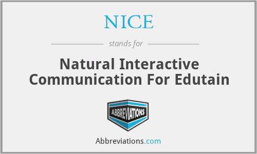 NICE - Natural Interactive Communication For Edutain