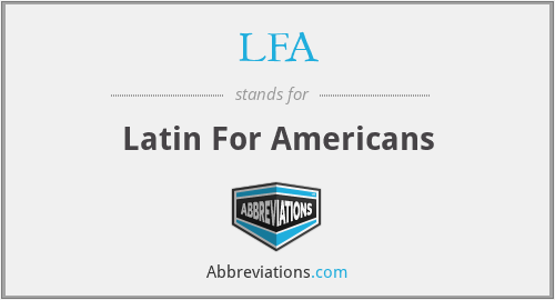 LFA - Latin For Americans