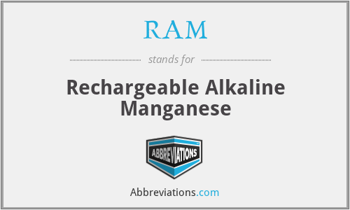 RAM - Rechargeable Alkaline Manganese