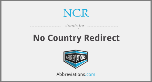 NCR - No Country Redirect