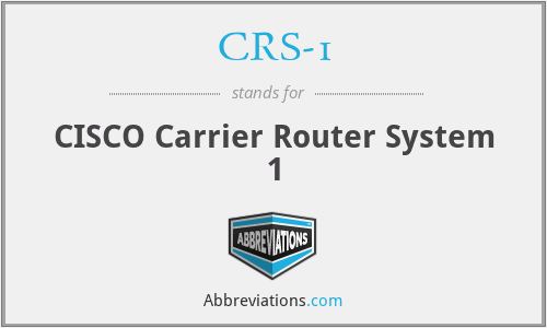 CRS-1 - CISCO Carrier Router System 1