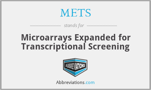 METS - Microarrays Expanded for Transcriptional Screening