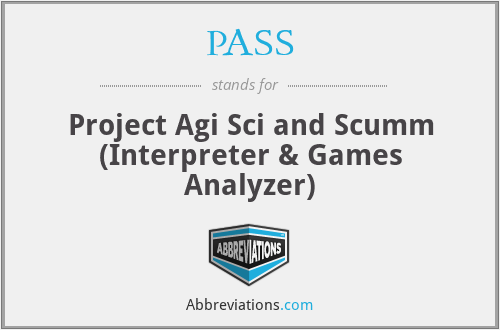 PASS - Project Agi Sci and Scumm (Interpreter & Games Analyzer)