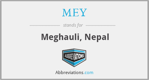 MEY - Meghauli, Nepal