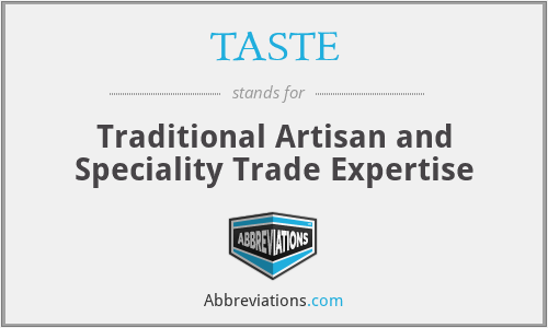 TASTE - Traditional Artisan and Speciality Trade Expertise