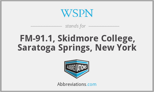WSPN - FM-91.1, Skidmore College, Saratoga Springs, New York