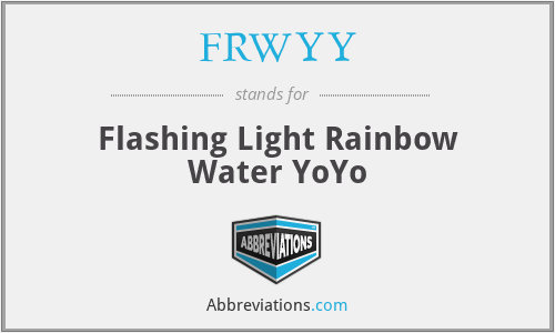 FRWYY - Flashing Light Rainbow Water YoYo
