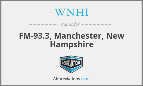 WNHI - FM-93.3, Manchester, New Hampshire