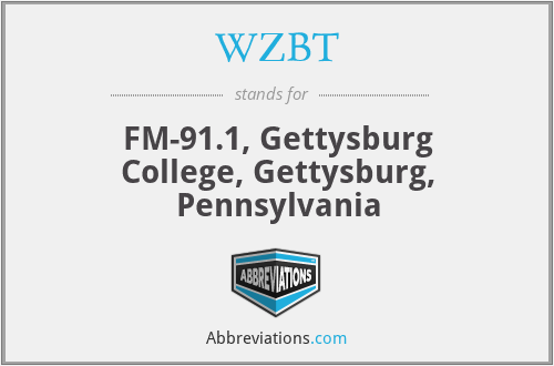 WZBT - FM-91.1, Gettysburg College, Gettysburg, Pennsylvania