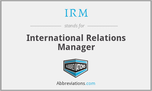 IRM - International Relations Manager