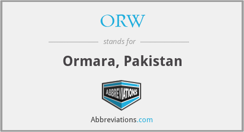 ORW - Ormara, Pakistan