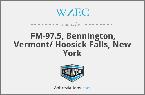 WZEC - FM-97.5, Bennington, Vermont/ Hoosick Falls, New York