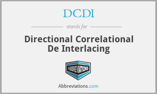 DCDI - Directional Correlational De Interlacing