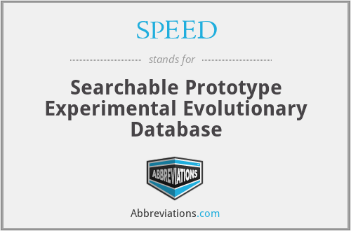 SPEED - Searchable Prototype Experimental Evolutionary Database