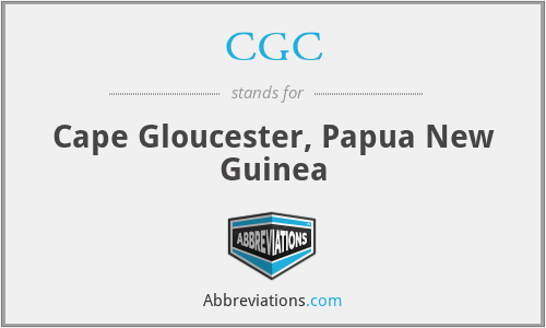 CGC - Cape Gloucester, Papua New Guinea