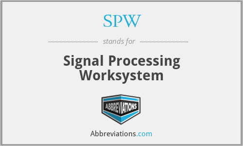SPW - Signal Processing Worksystem