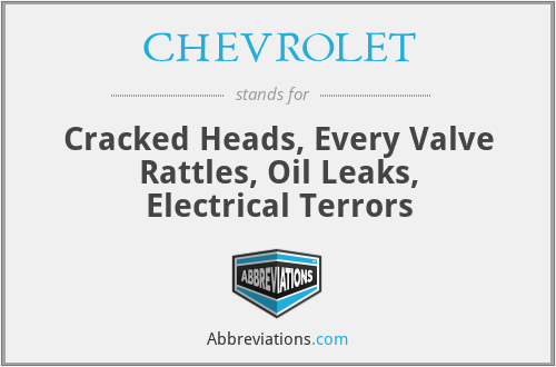 CHEVROLET - Cracked Heads, Every Valve Rattles, Oil Leaks, Electrical Terrors